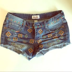 Mudd Hippy Gypsy Boho Jean Shorts (1)